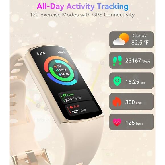 Fitness Tracker Smart Watch for Women Men GOLD ( FREE SHIPPING ) - Picture 5 of 6